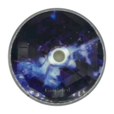 Gottfried Evo "Abstract blau schwarz" Eisstock