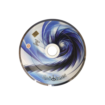 Spöckner "Spirale / dunkelblau, weiß" Eisstock