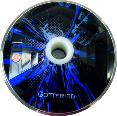 Gottfried Evo "Abstract-blau-schwarz" Eisstock
