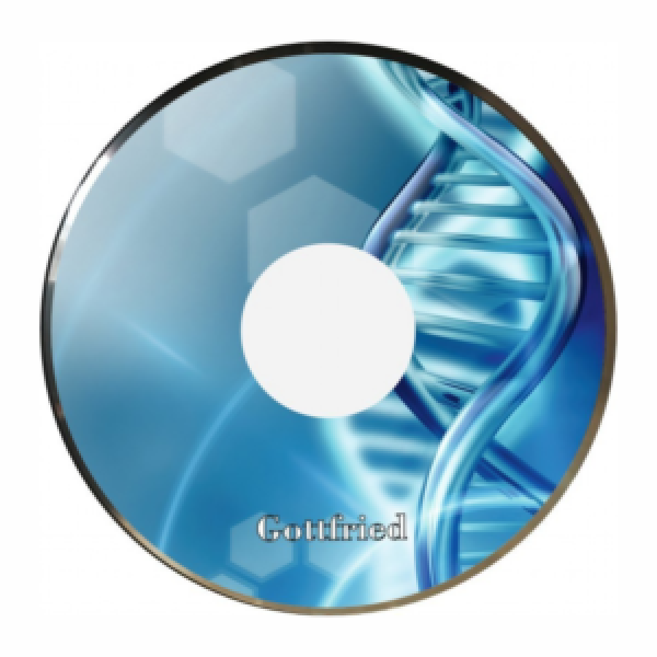 Gottfried Evo "Abstract blau" Eisstock