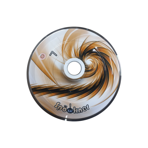 Spöckner "Spirale / orange, weiß" Eisstock