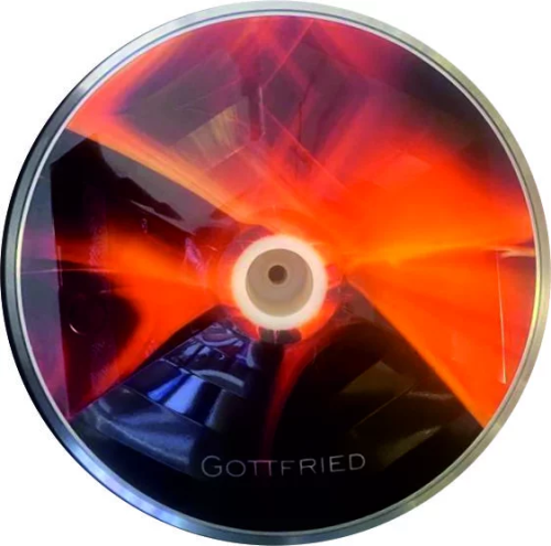 Gottfried Evo "schwarz-orange-1" Eisstock