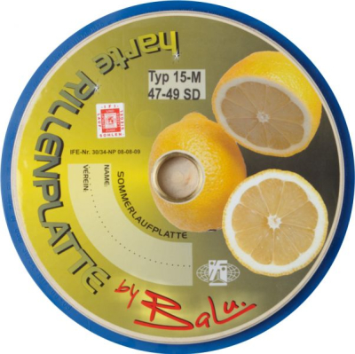 Balu Rillenplatte "Zitrone" Sommerlaufplatte